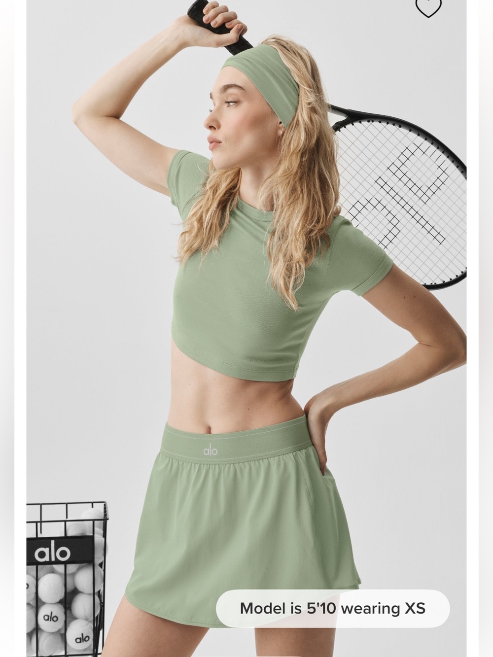 ALO yoga match point skirt dune grass new with tags - Picture 5 of 9